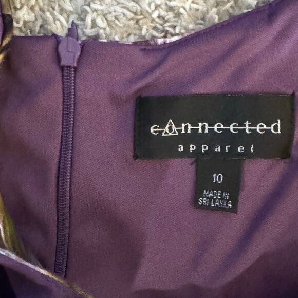 Connected Apparel Multicolor Abstract A-Line Party Dress 10 - Picture 4 of 6